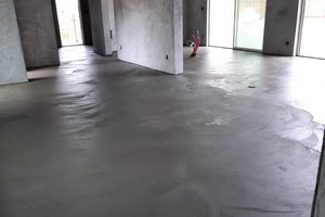Electricity and light concrete on the floor